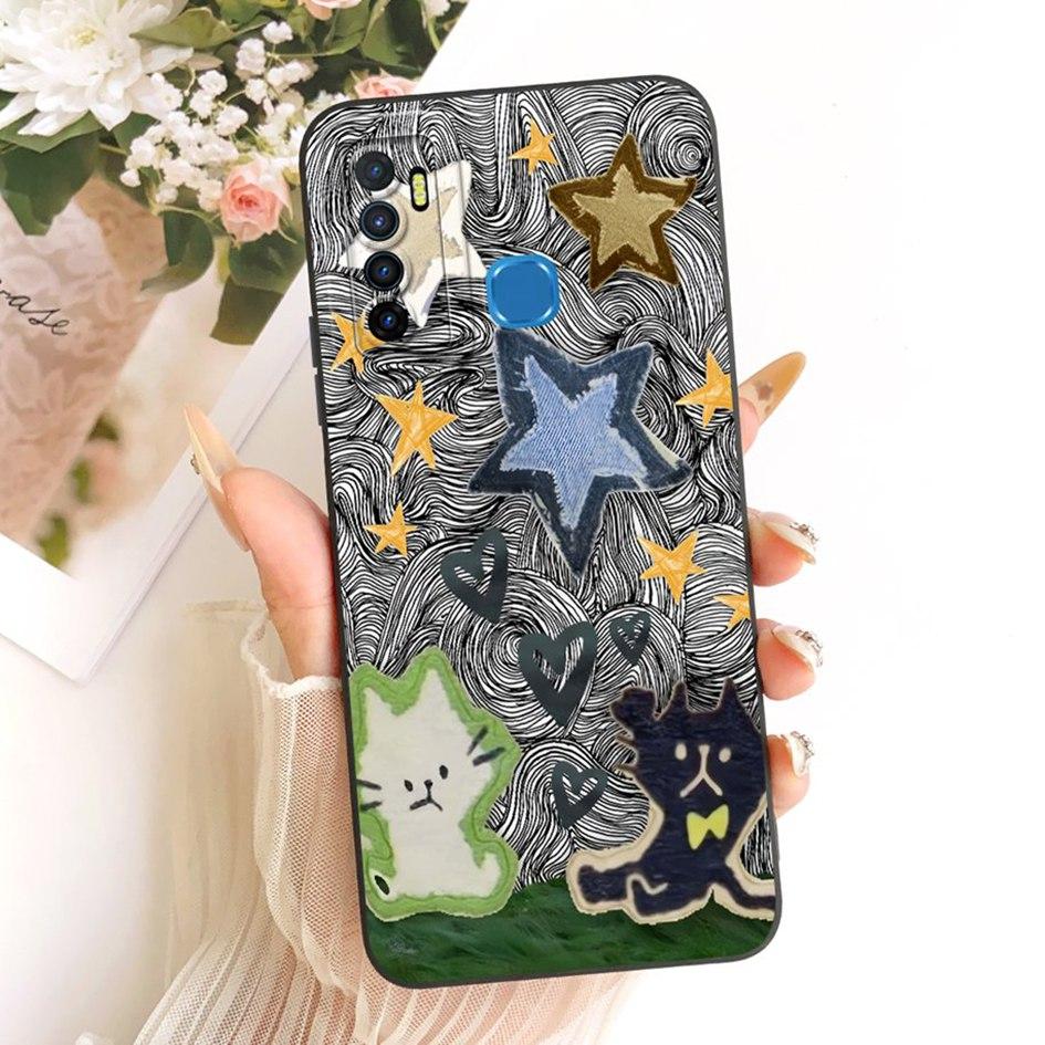 For Infinix Note 7 Lite Case X656 Popular Floral TPU Cover Soft Silicone Phone Cases For Infinix Hot 9 Pro Funda Hot9 Play Shell