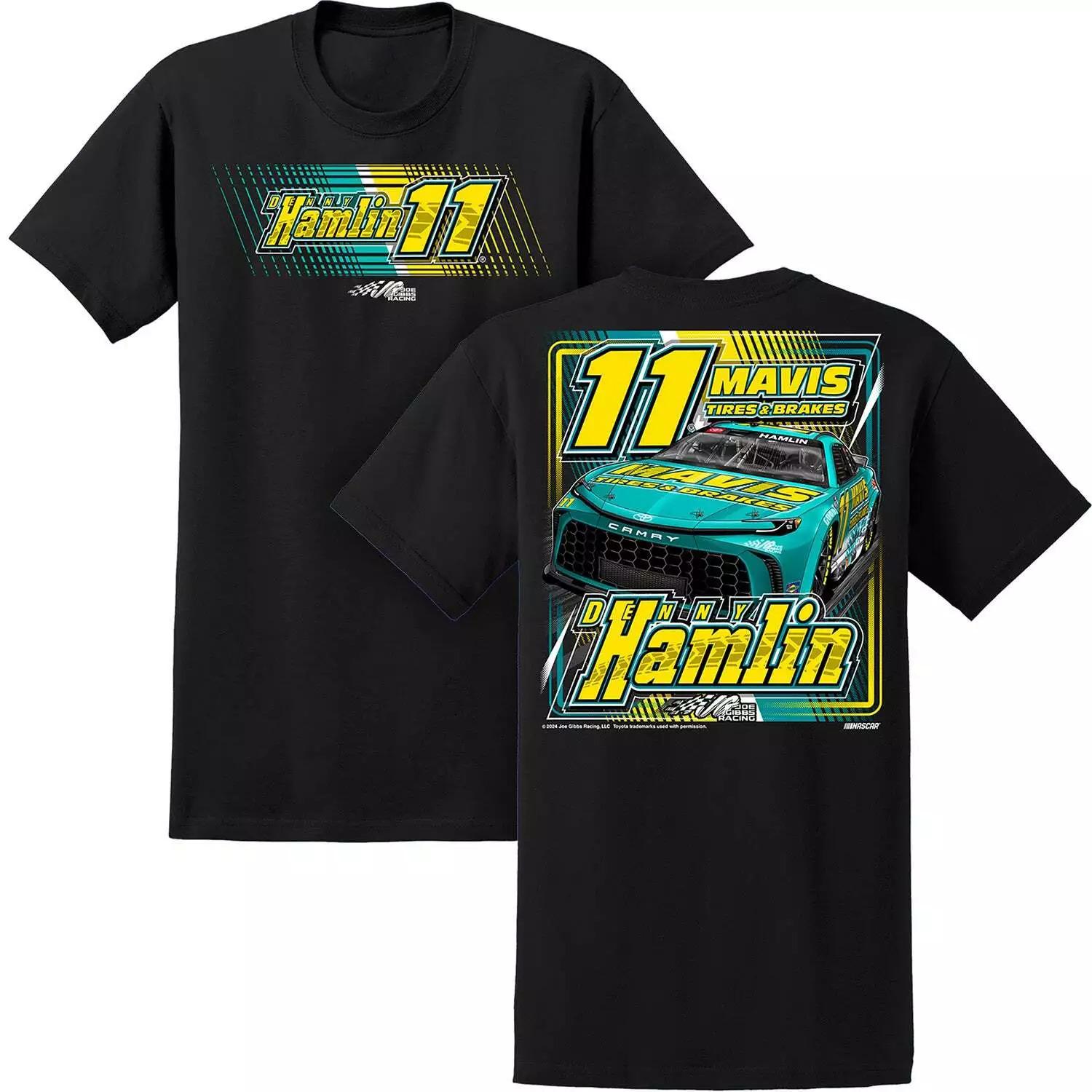 Denny Hamlin Mavis Black 2-Spot T-Shirt Mens Womens Tees Top M