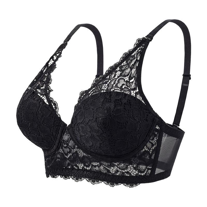 Women S Wireless Lace French Style Sexy Plus Size Bra