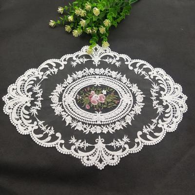 Bestickte Spitze Tischset Retro Französisch Häkeldeckchen Handgemachte Blumenstickerei Tischset