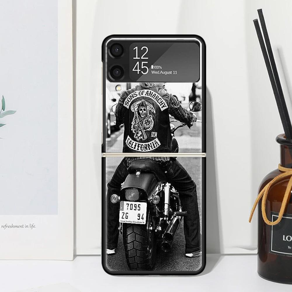 

Sons Of Anarchy Black Phone Case For Samsung Galaxy Z Flip 7 Flip7 Zflip 6 Flip6 5 Flip5 4 Flip4 3 Flip3 5G Fundas Black Cover G Samsung Z Flip 6