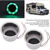 Akozon Luminous Cup Holder Insert, 2Pcs 8 LEDs Drink Holder With Draining Hole for Marine Boat Car (Green LED)