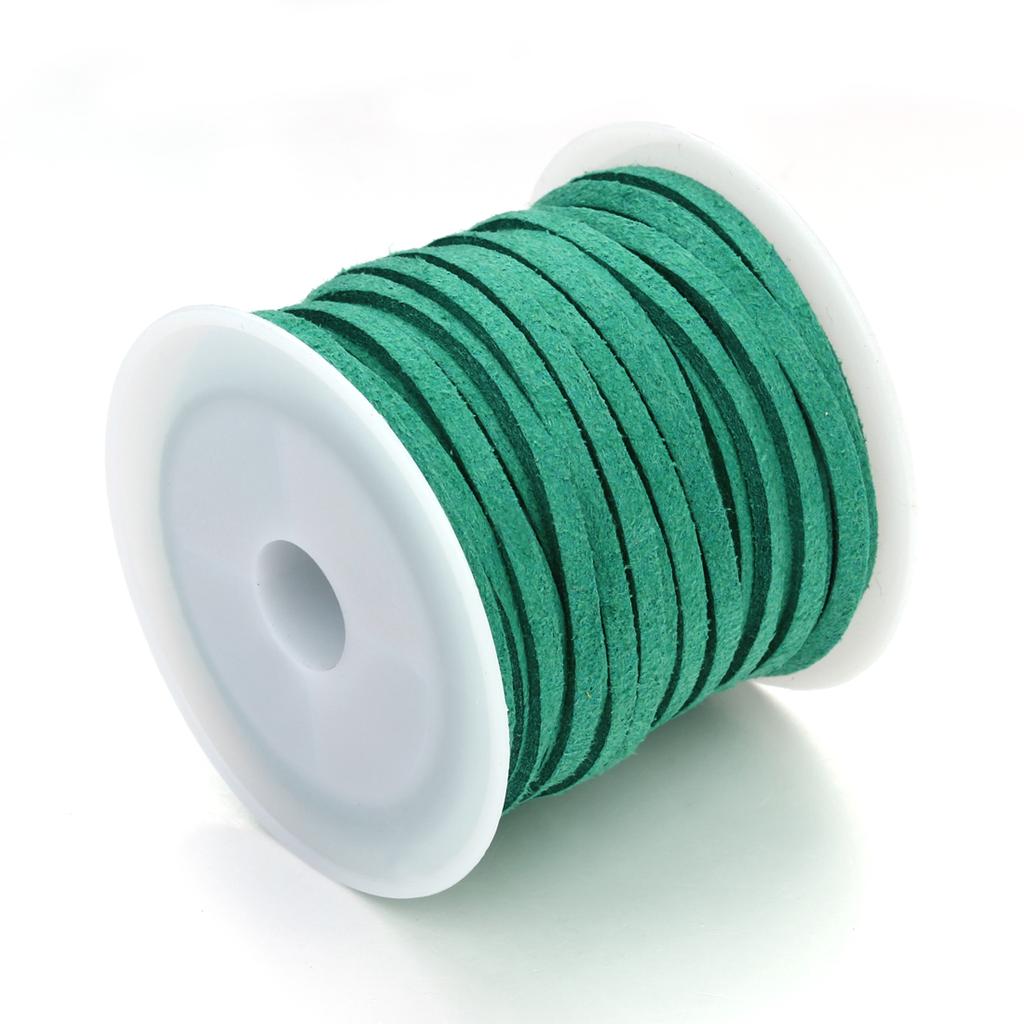 5m/roll Color 1.5mm Flat Faux Suede Braided Cord Korean Velvet Thread Leather Rope for DIY Bracelet Jewelry Making Accessories