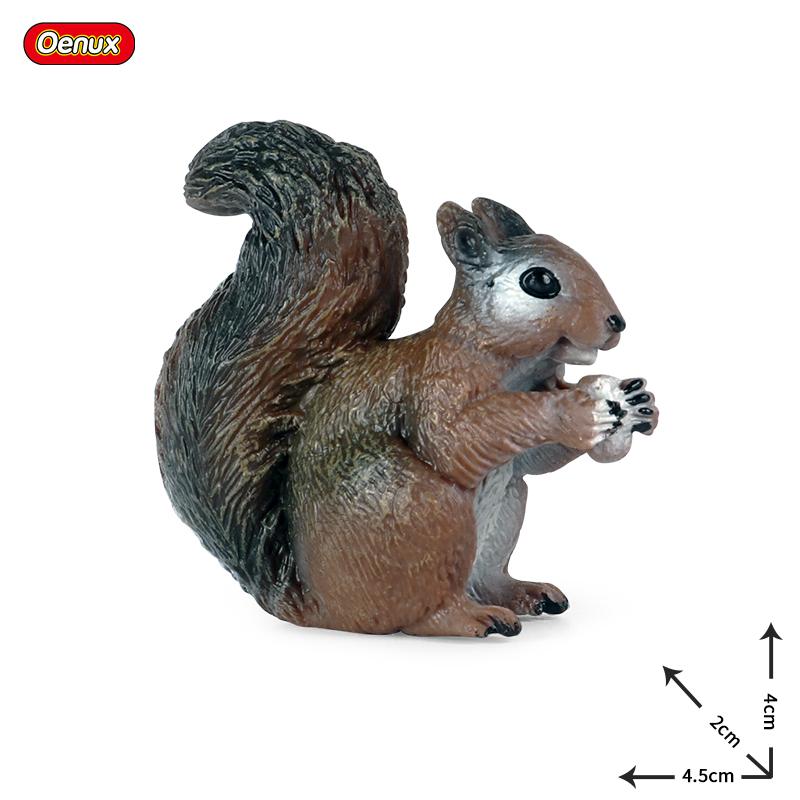 Oenux Mini Christmas Trees Cedar Woodland Animals Cake Toppers Accessory Fox Deer Rabbit Squirrel Antelope Model Decor Kids Toy