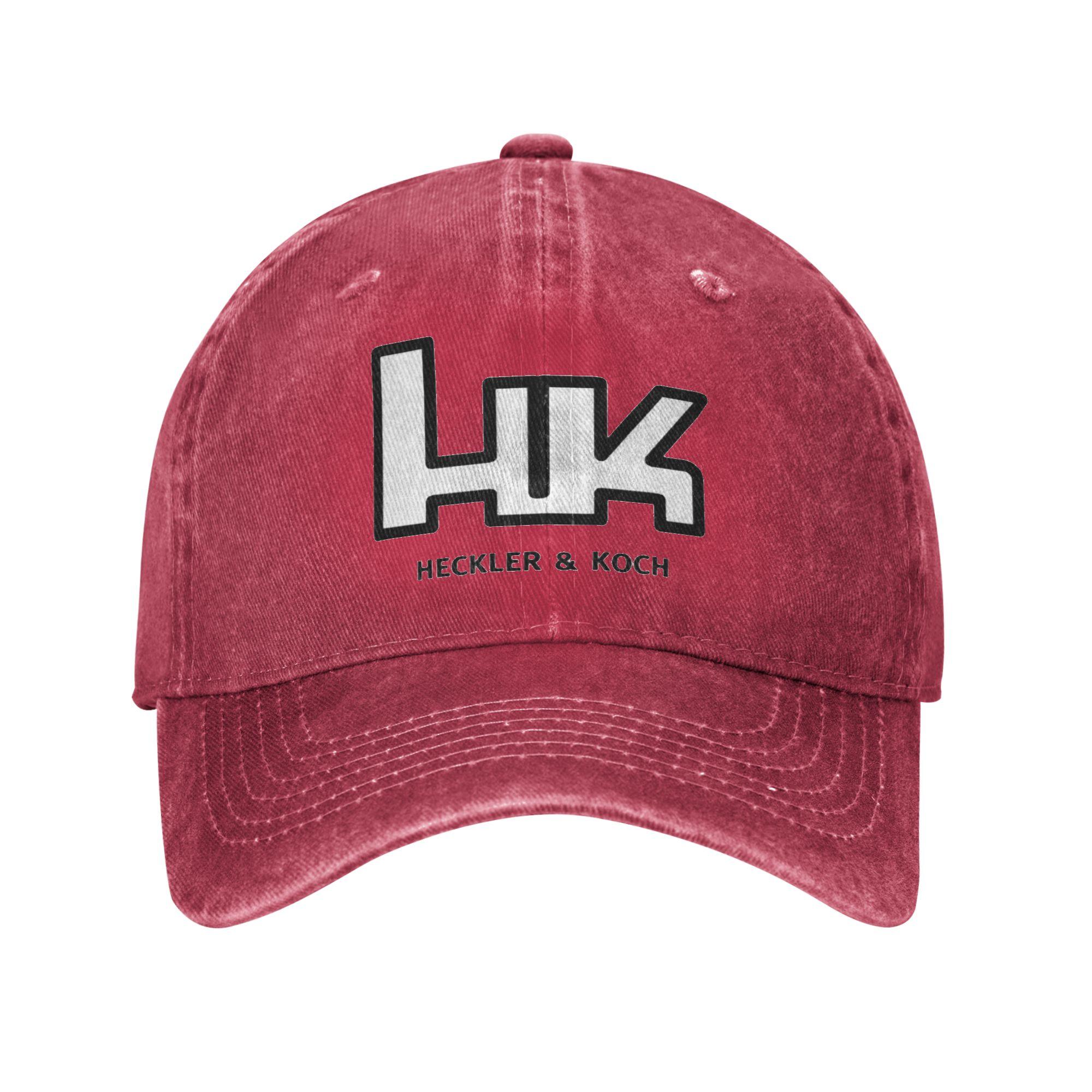 Heckler Koch Hk Logo Denim Fabric Baseball Caps Snapback Baseball Hats Breathable Casquette Outdoor Unisex One Size