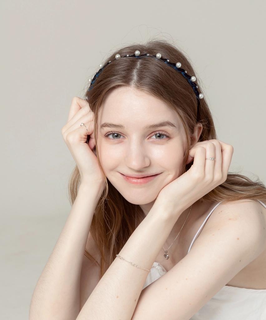 Lilykori Pearl Blue Hair Band