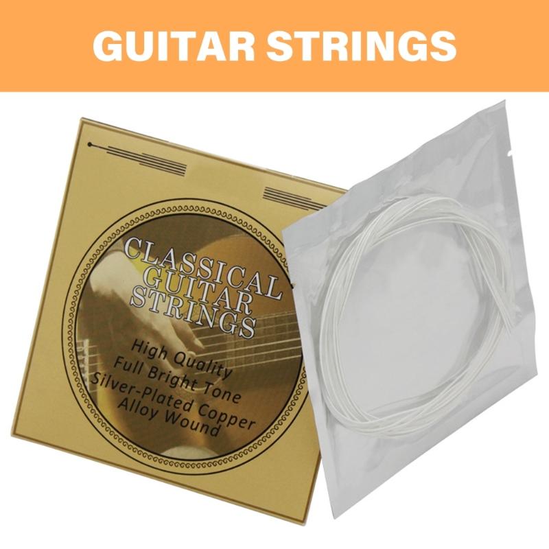 6Pcs  .028-.043 Folk Guitar Nylon String 6-string Acoustics Guitar Strings Strings Musical Instrument Accessories