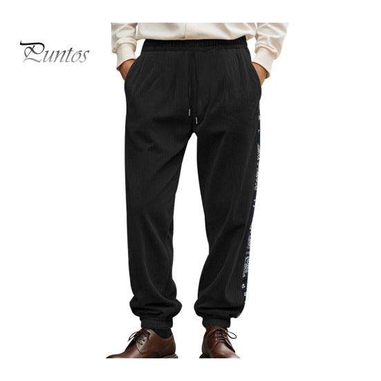 

Мужские брюки с эластичной талией на шнурке, свободные спортивные штаны Curduroy с принтом цветов кешью, уличные брюки для путешествий и работы L чёрный