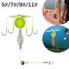Fishing Feeder Line Set with 4 Hook and Float Baits Lure Cage Basket Trap Fishing Hook Anti Winding Baits Cage Float