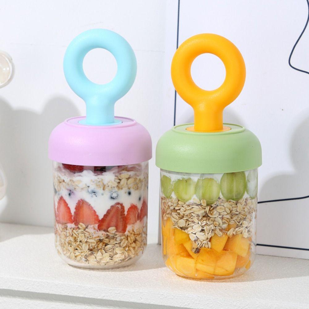 Handheld Yogurt Bowl 500ml Oats Container New Breakfast Cups  for Oatmeal Cereal Nut Yogurt