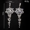 Water Drop Fringed Earrings Personalized Exaggerated Rhinestone Earrings Retro Accessories Women's Earrings