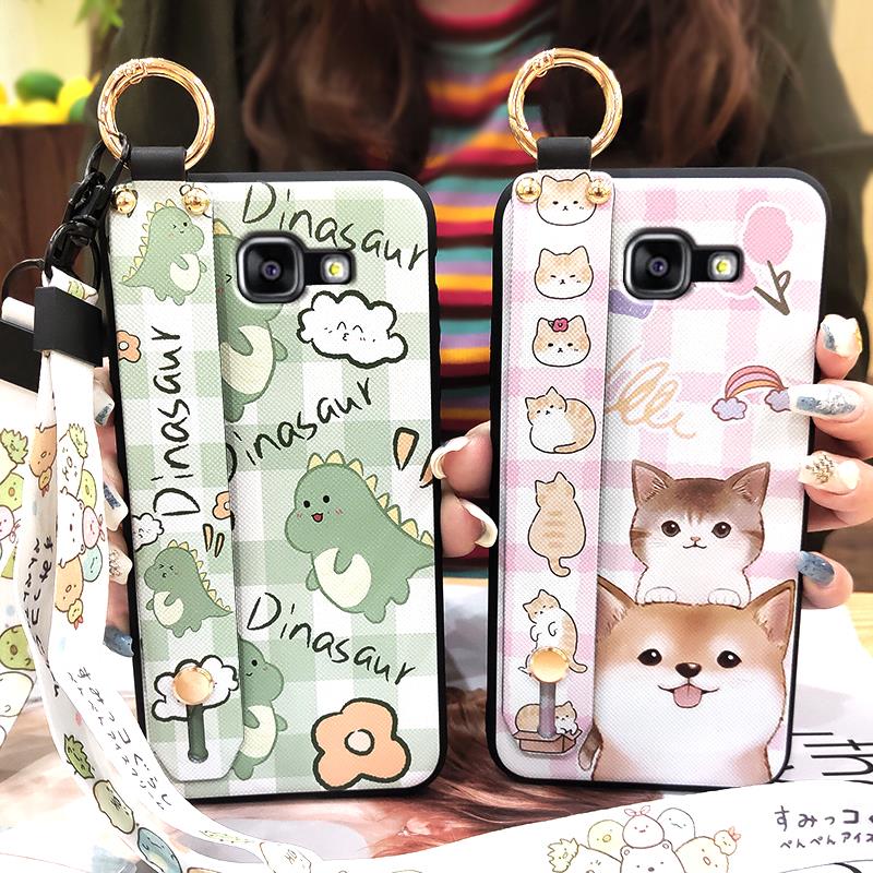Anti-dust Silicone Phone Case For Samsung Galaxy A510/A5 2016/SM-A510F Soft Case Shockproof Ring Cartoon Back Cover Cute