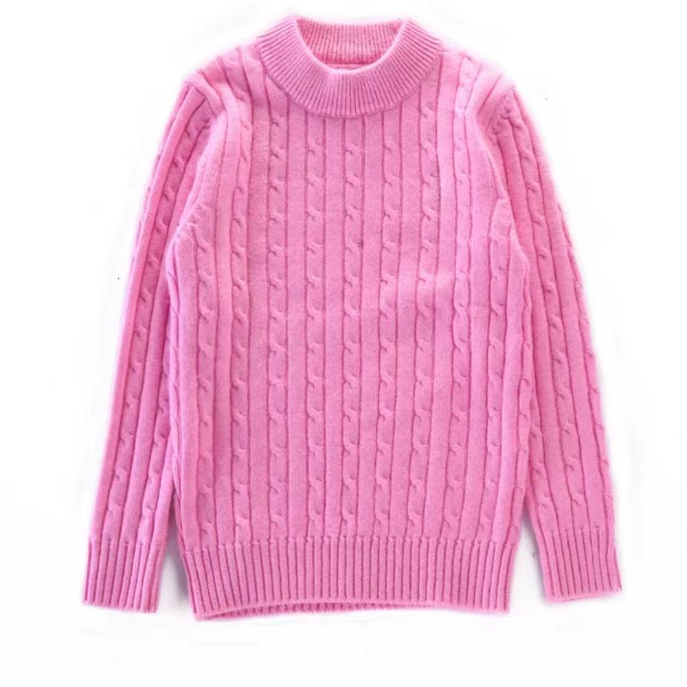 Children's Cashmere Sweater: Boys' and Girls' Thick Knitted Pullover for Autumn and Winter