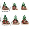 Santa Claus Wooden Sled Christmas Ornaments Elk Christmas Decoration Christmas Wood Crafts  Home