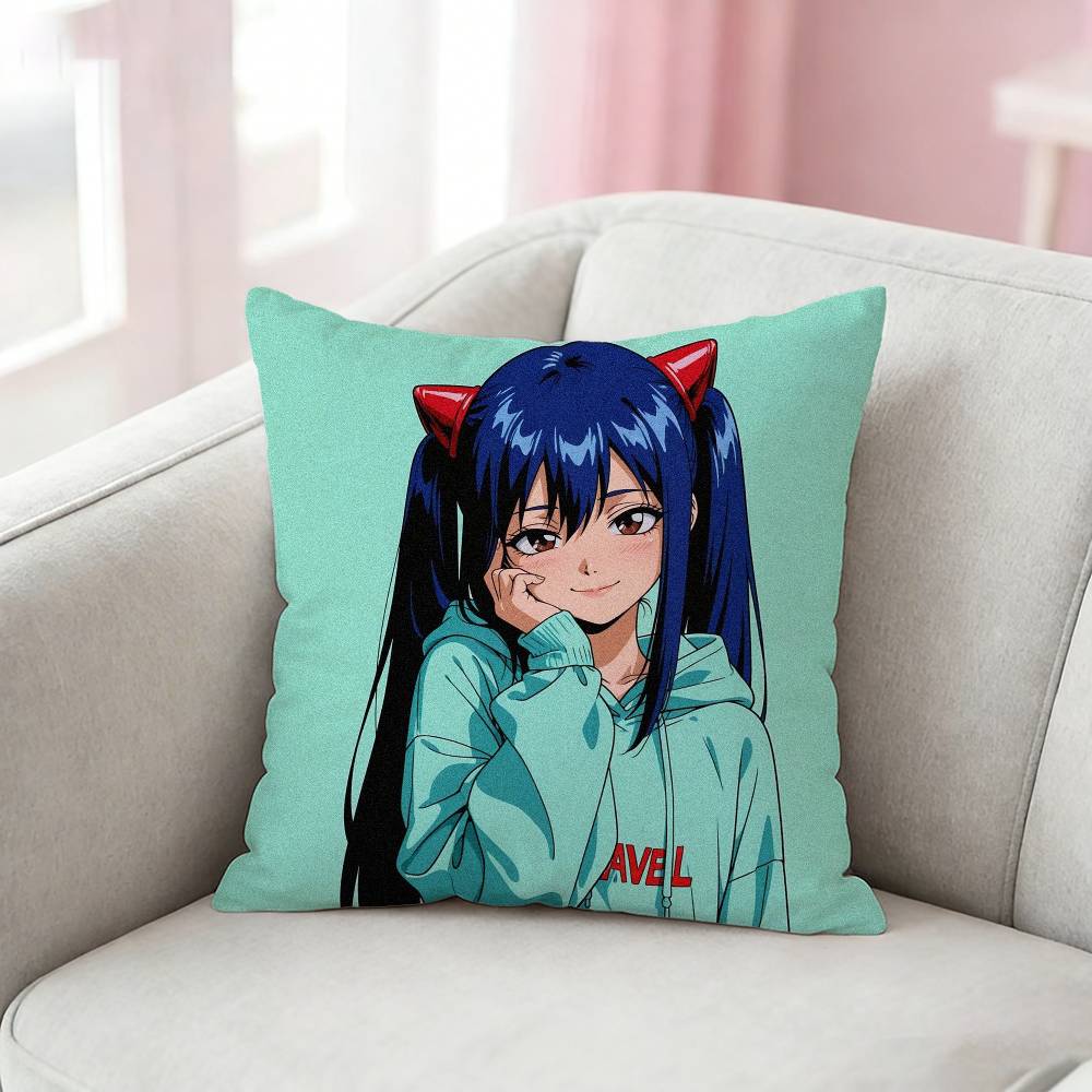 Fairy Tail Anime Pillow Case Cushion Cover Throw Pillow Case For Car Sofa