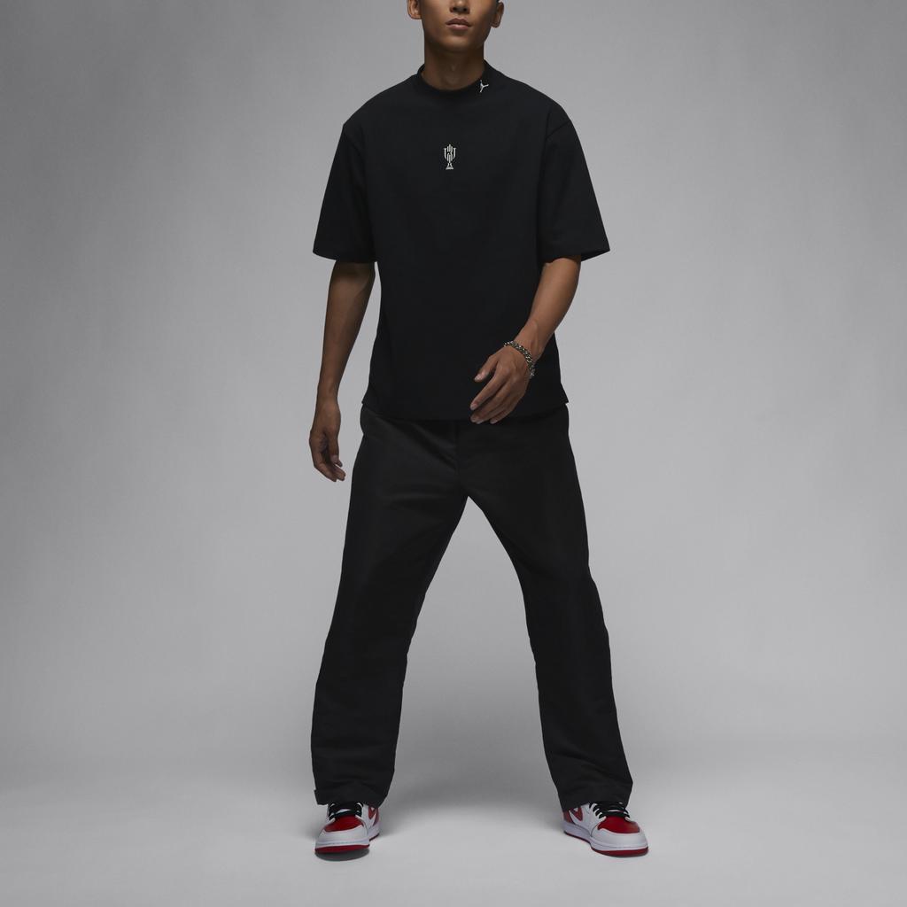 Trophy Room X Jordan SS24 American Vintage Logo Print Crew Neck Short Sleeve T-Shirt Men Tops Black FQ3845-010