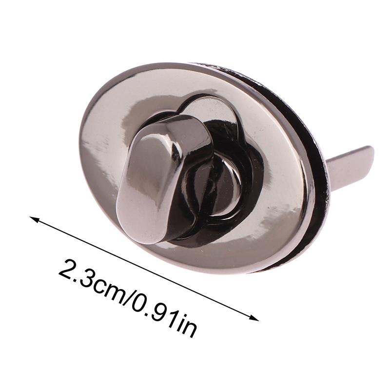 1Pc Metal Oval Twist Lock Durable Clasp Turn Lock For Diy Handbag Bag Purse Luggage Hardware Closure Bag Parts Accessories