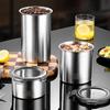 Edelstahl Lebensmittelaufbewahrungsbehälter mit Deckel & Verriegelungsklemme 500/900/1400ml Küchen-Dichtungsbehälter Vorratsglas Organizer