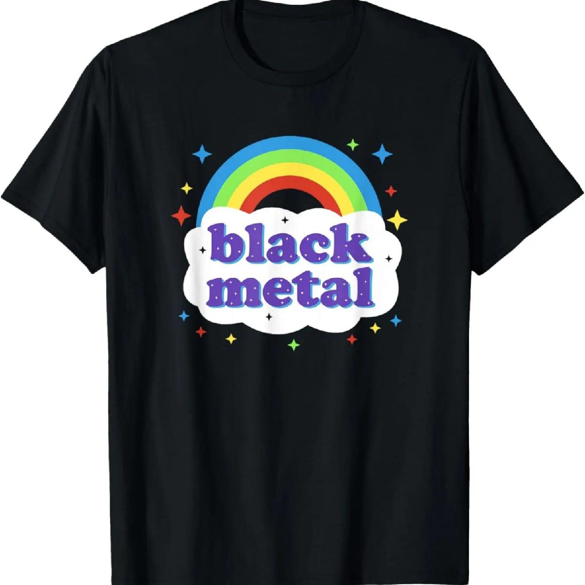 

Black Death Metal Heavy Rock Music Kawaii Rainbow Aesthetic T-Shirt XXXXXL різнокольоровий