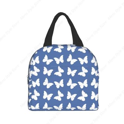 Lunch Bag Butterfly Print Insulated Lunch Box Reusable Lunch Bags Meal Portable Container Tote For Men Women Work Travel Picnic