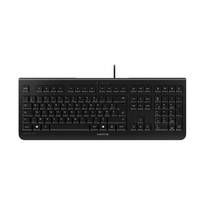 Cherry pack clavier / souris dc 2000 - filaire - azerty - lpk - port usb - souris optique 1200 dpi à 3 boutons - noir