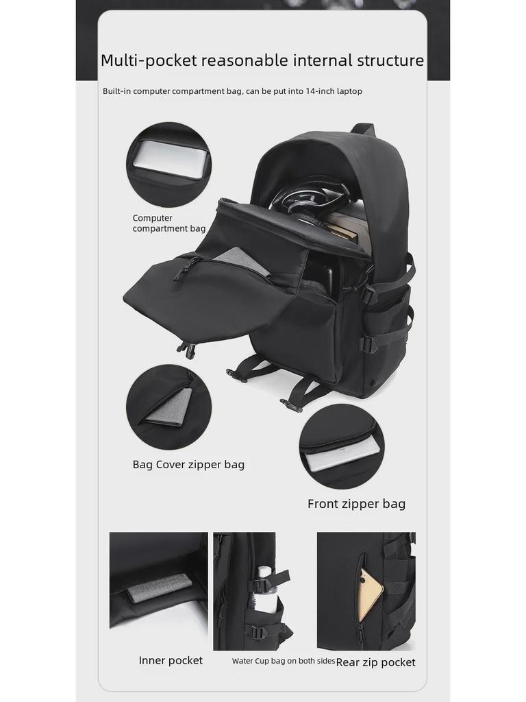 Trendy Large Capacity Backpack for Students: Simple, Stylish, and Versatile for Junior High, High School, and College.