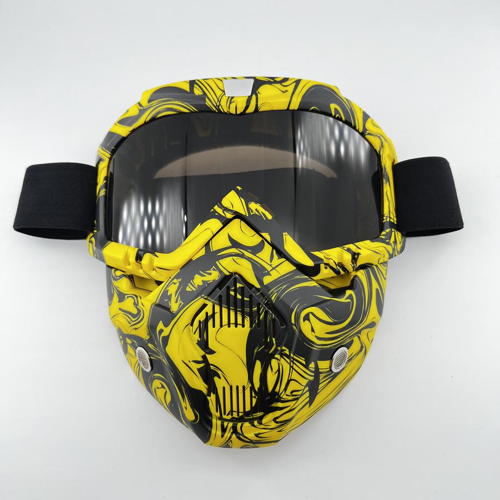 Windproof Outdoor Mask Glasses Men Off-road HD Lens MX MTB ATV Anti-Fog Full Face Protection Tactical Helmet Mask Adjustable