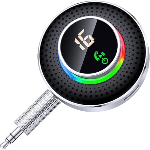 

[Новый AUX Bluetooth-приемник 2025] LEADZON Автомобильный Bluetooth-приемник Светодиодный дисплей Bluetooth-приемник Аудио [Подключи и работай] Bluetooth-приемник 3,5 мм Wi