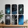 3D Vision Glass Shards Phone Case For Samsung S25,S24,S21,S22,S23,S30,Ultra,S20,Plus,Fe,Note,10,9,5G Black Cover
