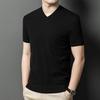 Men's V-Neck Short-Sleeve Wool Blend Sweater
