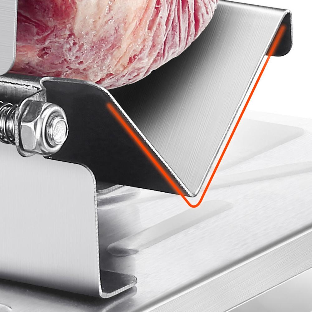 Stainless Steel Manual Meat Chopper Beef Herb Mutton Rolls Cutter Table Slicer Adjustable Thickness Kitchen Cutting Machine