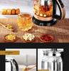Korean Style Automatic Glass Kettle: Black & Flower Tea Maker, Multi-functional, Household.