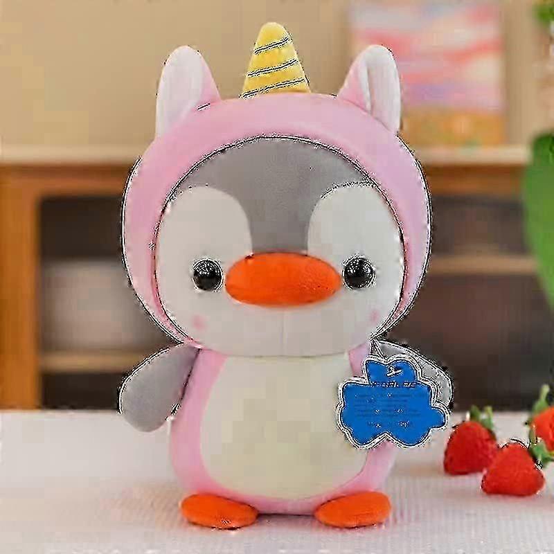 Penguin Unicorn Plush Stuffed Animal, Cute Plush Toys for Kids Boys,Gift for Lovers 10 Inch(PINK) 25-26