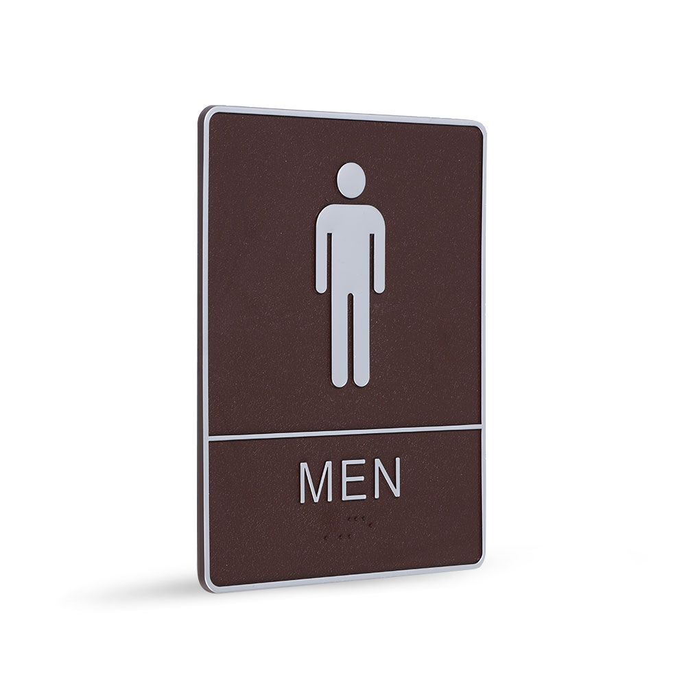 20*15cm Decorative Plate WC Door Plaque Toilet Signs Stickers Imitation Leather Man&Woman Marker