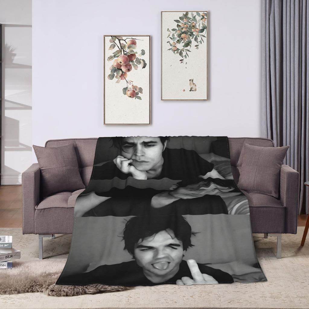 The Vampire Diaries Blanket Travel Office Flannel Bedding Throws For Couch Chair Soft Warm Design Quality Bedspread Gift Idea
