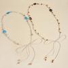 Dopamine Style Knotted Long Belts Bohemian Dress Decoration Belt Braided Beads Belt  for Women