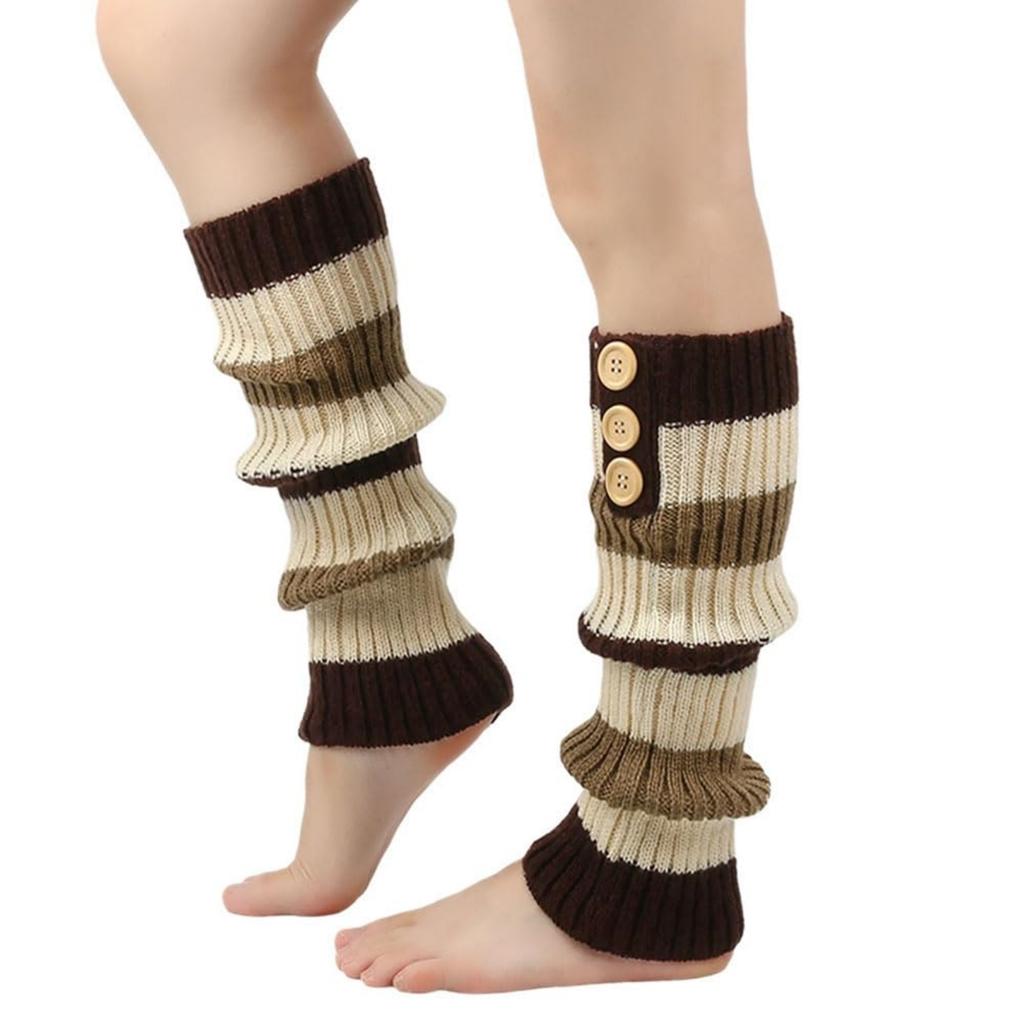 Women's Winter Plush Foot Warmer Stacking Hosiery Knitted Wool Hosiery Cover