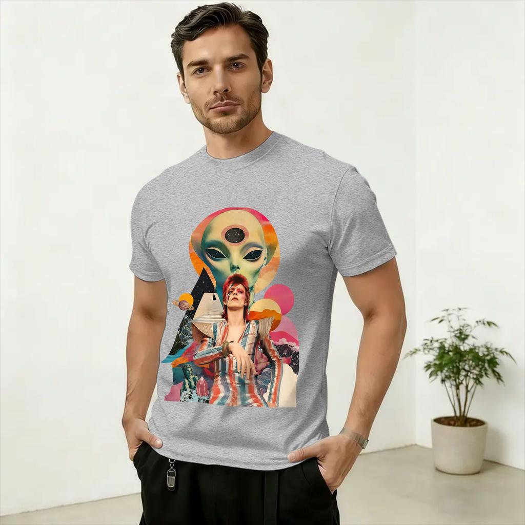 Streetwear TShirt Summer DDavids Bowieee Aliens Cat Phrase Hipster T Shirts Cotton Unisex Y2K Hot Sale Short Sleeve Top Tees