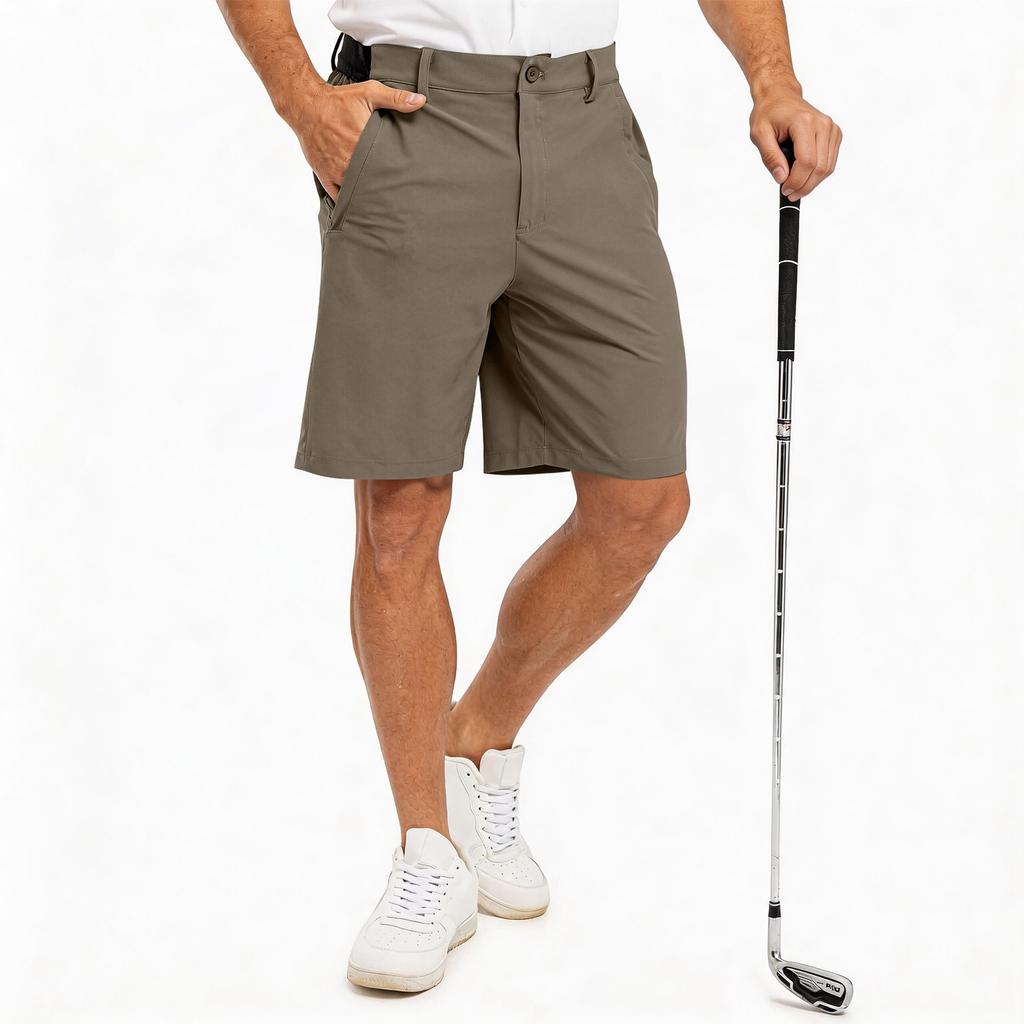Shorts de Golf pour Homme, Pantalon Cinq Poches, Pantalon Droit pour le Travail et le Loisir, Pantalon de Sport d'Extérieur Léger et à Séchage Rapide