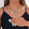 Vintage Luxury Crystal Necklace & Earrings Set for Banquet 2025