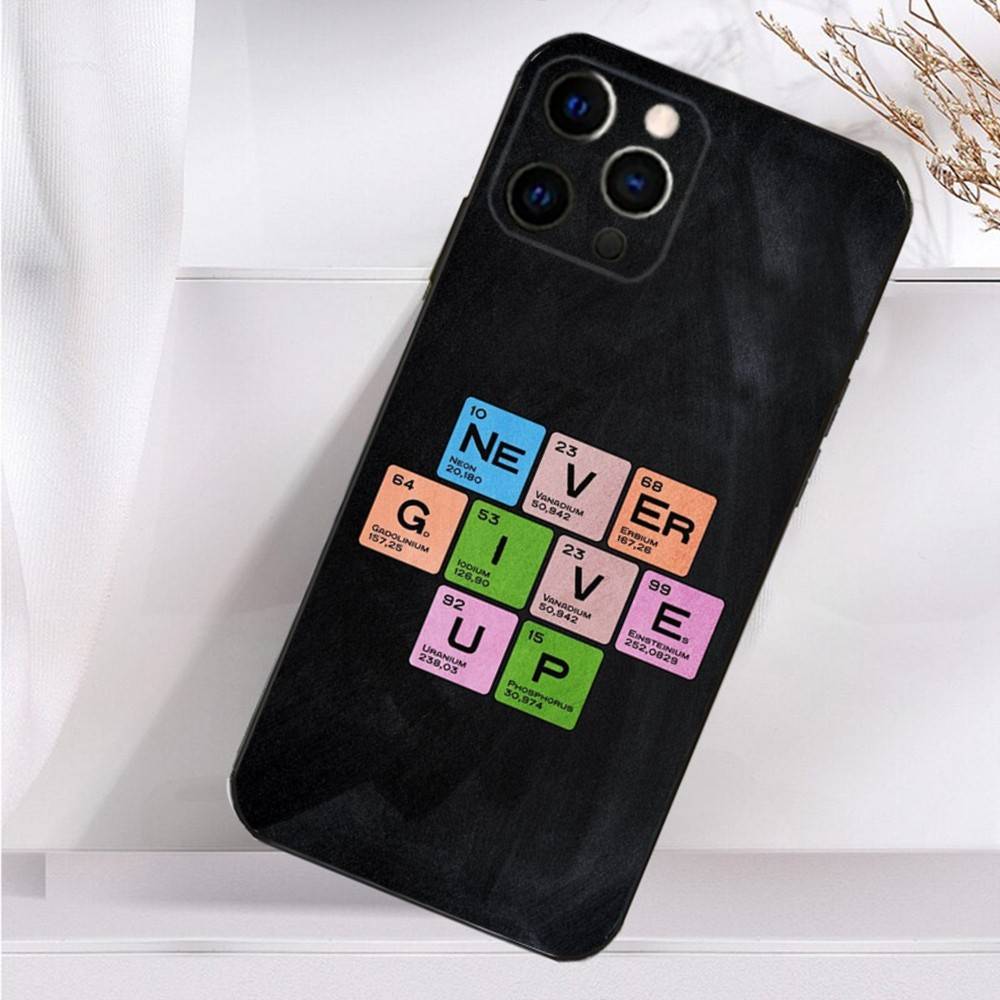 

Periodic Table Chemistry Phone Case For iPhone 16,15,14,13,12,11 Plus,Pro Max,XS,X,XR,SE,Mini,8,7 Soft Silicone Black Cover iPhone11PRO