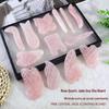 Pink Crystal Heart Gua Sha Face Tool and Jade Roller Massager