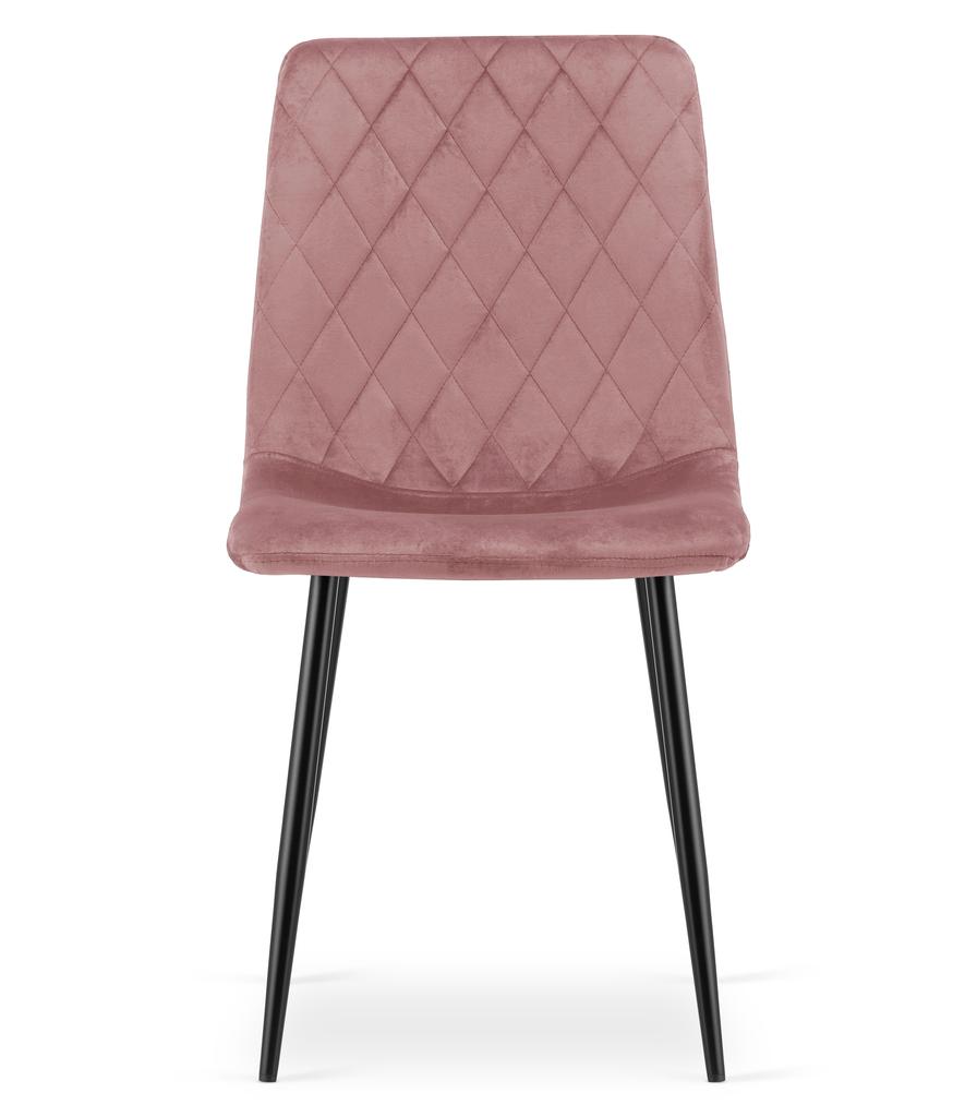 Turin Chair - Pink Velvet / Black Legs X 1