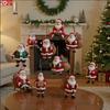 10Pcs 2D Cartoon Santa Claus with Many Gifts Christmas Tree Decor Hanging Pendant Holiday Old Man Decor Xmas Hanging Accessories