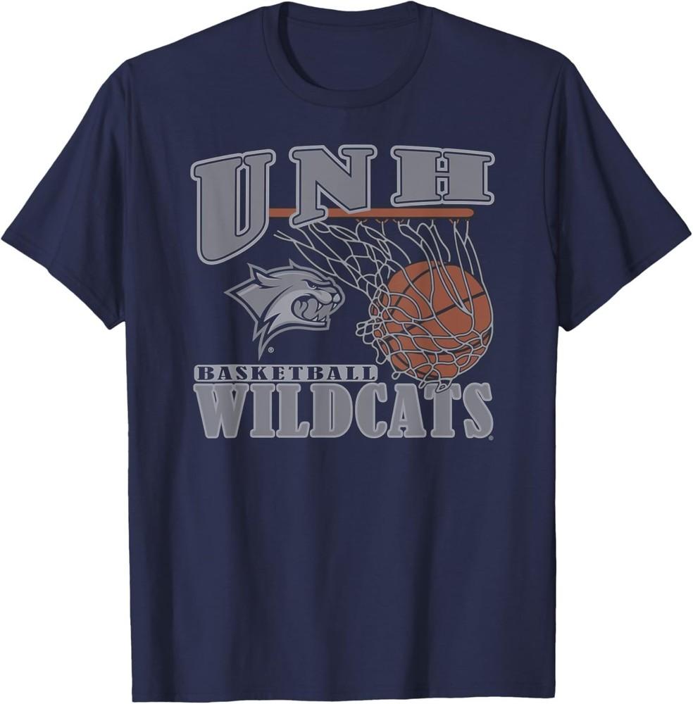 New Hampshire Wildcats Basketball Vintage Lift Navy T-Shirt 3XL