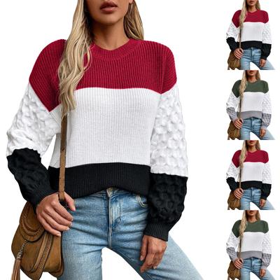 Women's Casual Fashion Long Sleeved Knitting Sweater Top