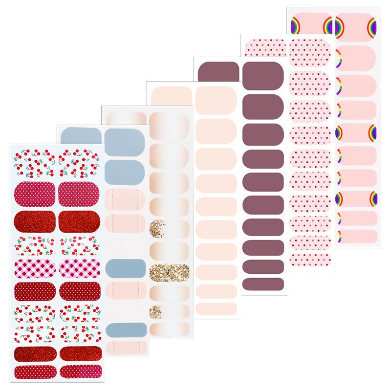 Korean Nail Polish Film Nail Patch UV Printing Solid Color Waterproof Nail Patch Manicure Patch