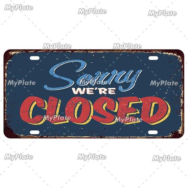 Drinking Beer Licenses Plate Garage Plaque Metal Tin Sign Decorative Car Plate For Living Room Door Club Garage Wall Decoration