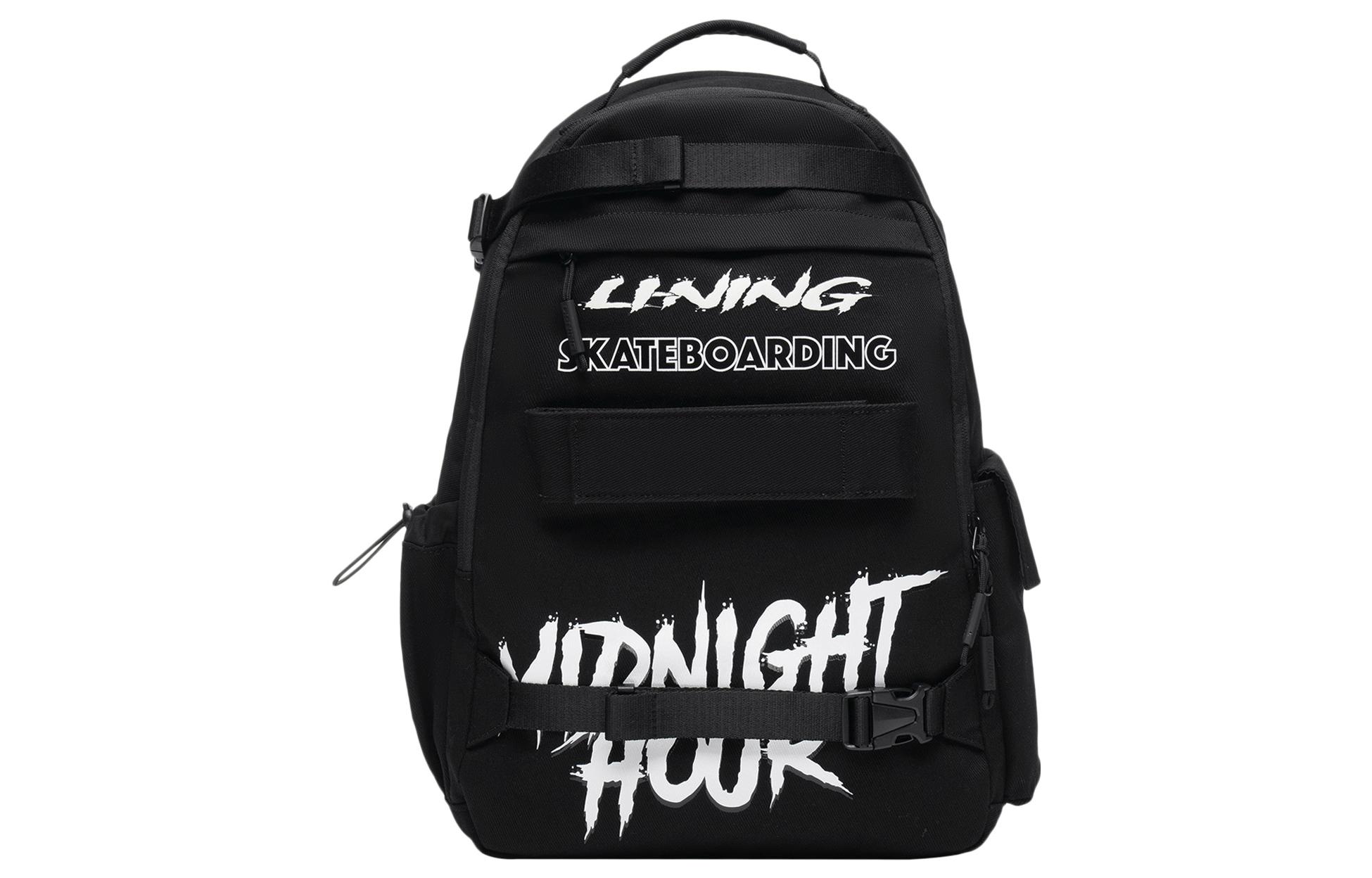 Li Ning Skateboard Cotton Backpack Unisex Black Abss051-1