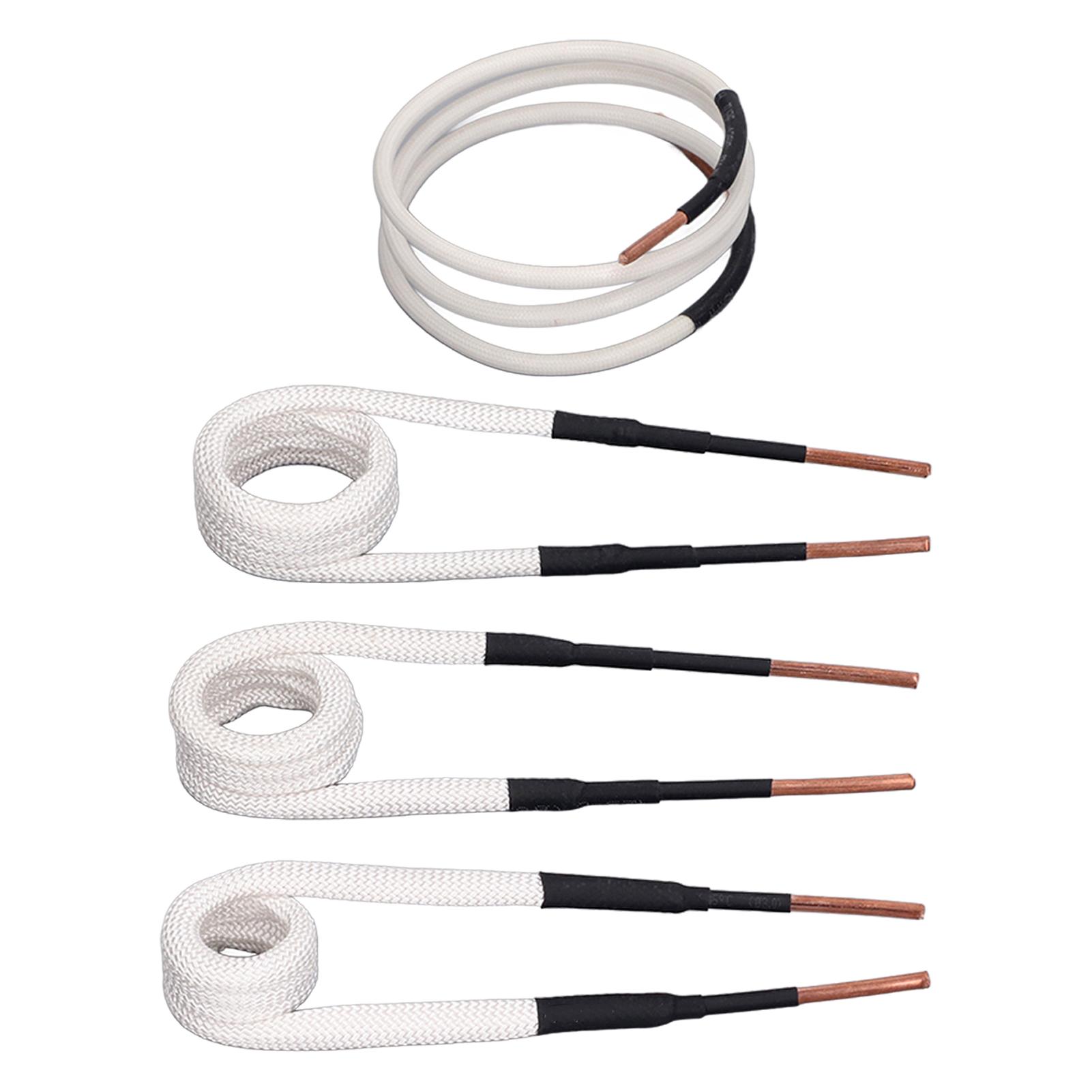 Kit de 4 bobines de chauffage à induction Haute température Flexible Laiton Bobine d'induction thermique pour retrait d'écrou Réparation mécanique automobile 20 mm 25 mm 30 mm 750 mm T